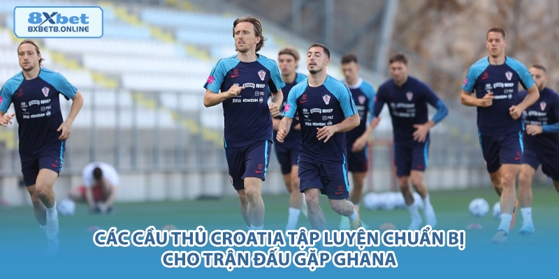 Các cầu thủ Croatia tập luyện chuẩn bị cho trận đấu gặp Ghana.