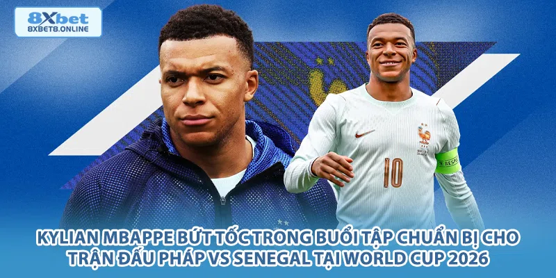 Kylian Mbappe bứt tốc trong buổi tập chuẩn bị cho trận đấu Pháp vs Senegal tại World Cup 2026.