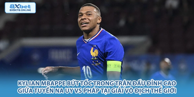 Kylian Mbappe bứt tốc trong trận đấu đỉnh cao giữa tuyển Na Uy vs Pháp tại giải vô địch thế giới.