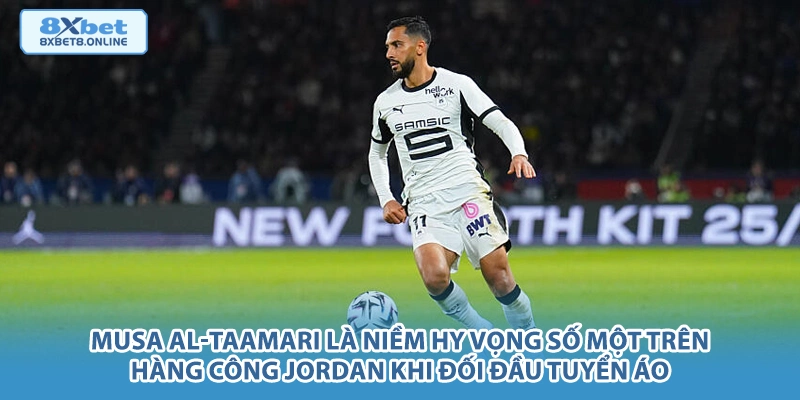 Musa Al-Taamari là niềm hy vọng số một trên hàng công Jordan khi đối đầu tuyển Áo.